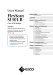 Eizo FLEXSCAN S1501-B - User`s manual