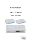 DBL Technology VoIP FXS+PSTN Gateway User manual