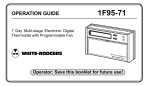 White Rodgers 1F95-71 Programming instructions