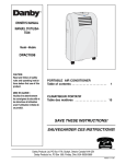 Danby DPAC7008 Owner`s manual