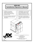 American Dryer Corp. ADS-464 II Operator`s manual