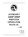 Astro Machine ASTROJET 2800P Specifications