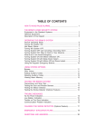 TABLE OF CONTENTS