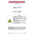 Autostart AS-2775 User guide