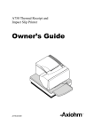 Axiohm A758 Instruction manual
