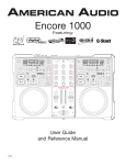 American Audio Encore 1000 User guide