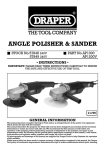 Draper ANGLE POLISHER & SANDER Owner`s manual