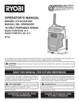 Ryobi P741 Operator`s manual