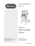 Berkel PM60 Operating instructions