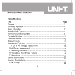 UNI-T UT212 Specifications