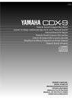 Yamaha CDX-9 Owner`s manual