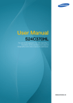 Samsung S24C370HL User manual
