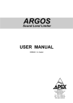 Apex N.V. Argos User manual