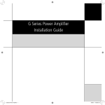 Meridian Power Amplifier G Series Installation guide