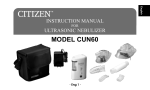 Citizen CUN60 Instruction manual