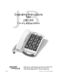 Ameriphone JB-20 Operating instructions