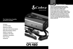Cobra CPI 480 Operating instructions