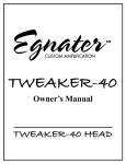 Egnater MOD 100 Owner`s manual