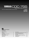 Yamaha CDC-755 Owner`s manual