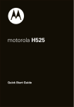 Motorola H525 User`s guide