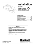 Bradley MG-2/TT Installation manual