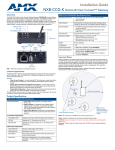 AMX NXB-CCG-K Installation guide