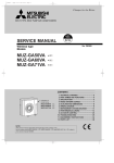 Mitsubishi MSZ-GA60VA Service manual