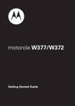 Motorola W372 - User guide