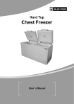 Blue Star Chest Freezer User`s manual