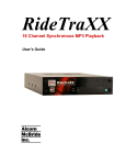 Alcorn Mcbride 8 TraXX User`s guide