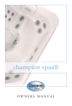 champion spas 215 Owner`s manual