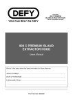 Defy 900 C PREMIUM Operating instructions
