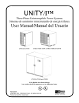 Unity UT3100 User manual