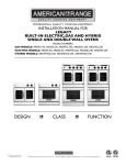 American Range AROFG30 Installation manual