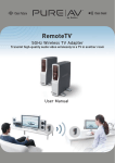 Belkin PUREIAV RemoteTV 5GHz Wireless TV Adapter User manual