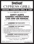 Bayou Classic CYPRESS GRILL 500-535 Operating instructions