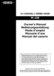 Roland M-10E Owner`s manual