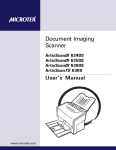 Microtek ArtixScanDI 6250S User`s manual