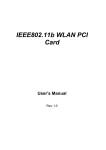 ZyXEL Communications WLAN PCI Card IEEE802.11b User`s manual