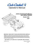 Cub Cadet 80 LB Operator`s manual