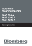 Blomberg WAF 800 Operating instructions