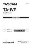 Antares TASCAM TA-1VP Owner`s manual