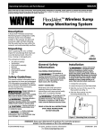 Wayne FloodAlert WSA120 Operating instructions