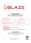 Blaze BLZ-SB2 Use & care guide