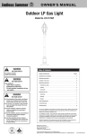 Blue Rhino Outdoor Lighting Owner`s manual