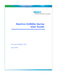 Verint NEXTIVA S2800E series User guide