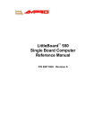 Ampro Corporation LittleBoard 550 Specifications