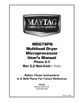 Maytag MDG78PN User`s manual