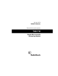 Radio Shack TAD-716 Owner`s manual