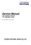 Citizen C20401 Service manual